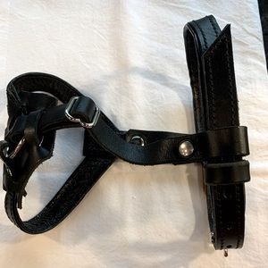 New Leather Small 13”-18” Dog Harness.